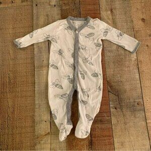 Burt’s bees baby unisex organic cotton footie pajamas with with gray bumble bees